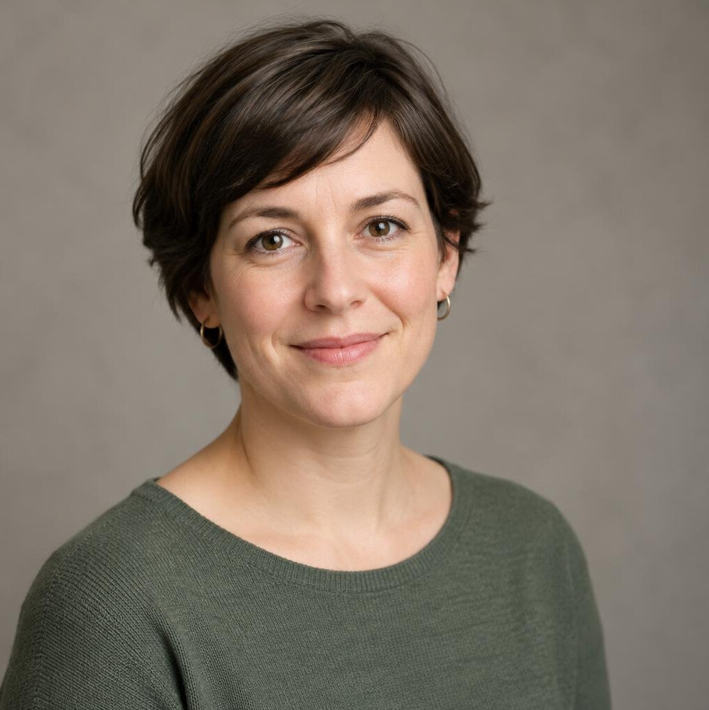 Portrait of a young woman researcher with short dark hair